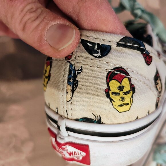 Vans Marvel x Authentic Avengers Off White Canvas Shoes, M 6, W 7.5, Used - Picture 13 of 16